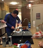 Ten Eyck Group volunteering prepping meals at Ronald McDonald House